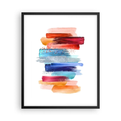 Poster in einem schwarzem Rahmen - Auf und ab - 40x50 cm