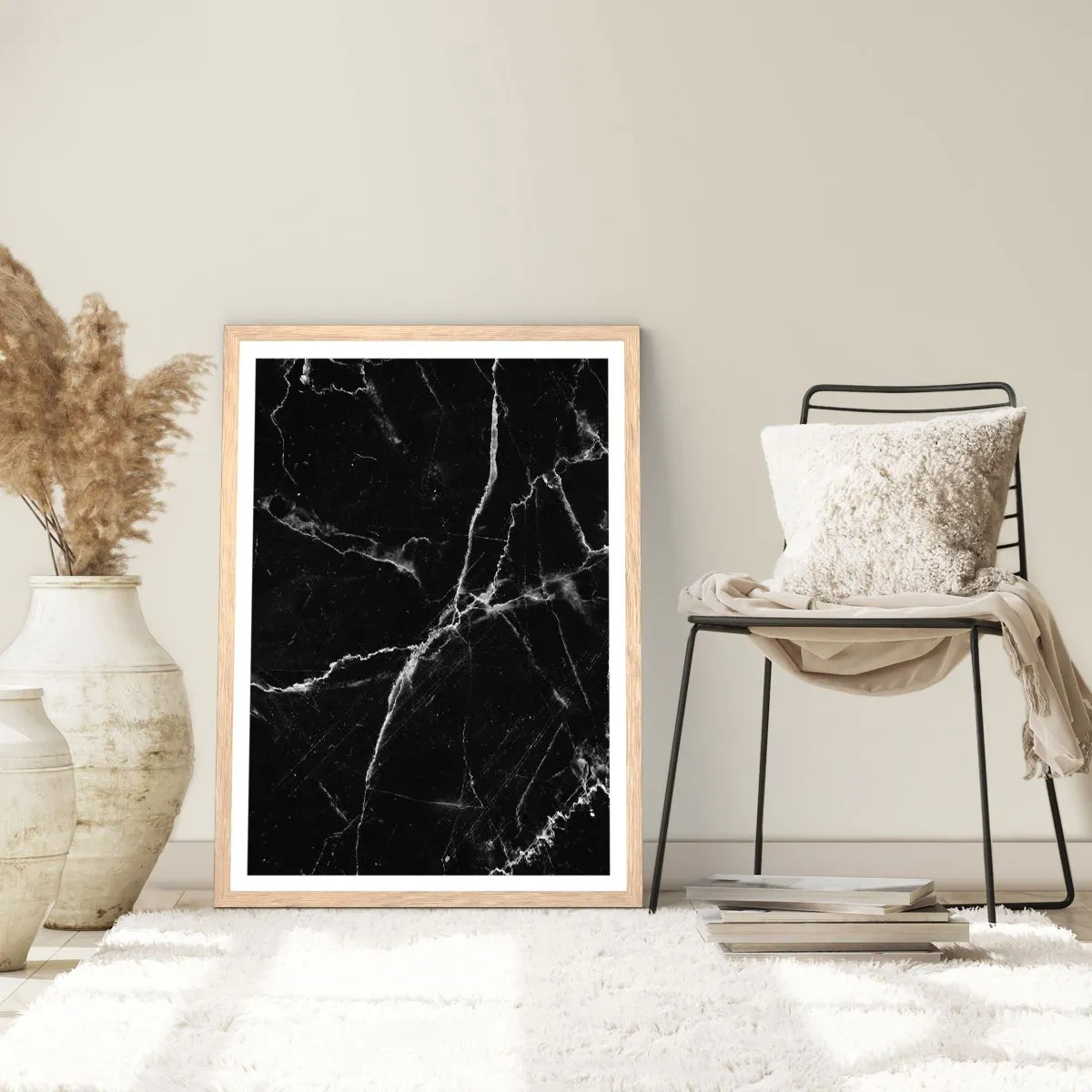 Poster in einem Rahmen aus heller Eiche - Geheimleben des Steins - 50x70 cm