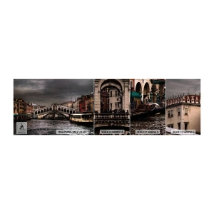 Fototapeten Muster Selbstklebend Deluxe Sticker - Das Versprechen eines venezianischen Abends - Stadt, Venedig, Brücke - 100x30 cm
