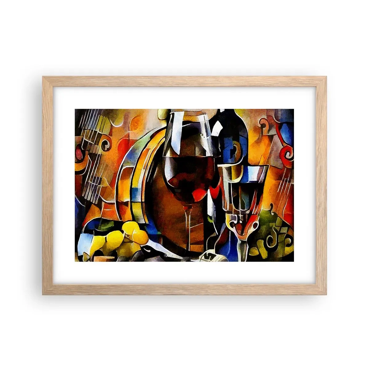 Poster in einem Rahmen aus heller Eiche - Und die Welt nimmt Farben an - 40x30 cm