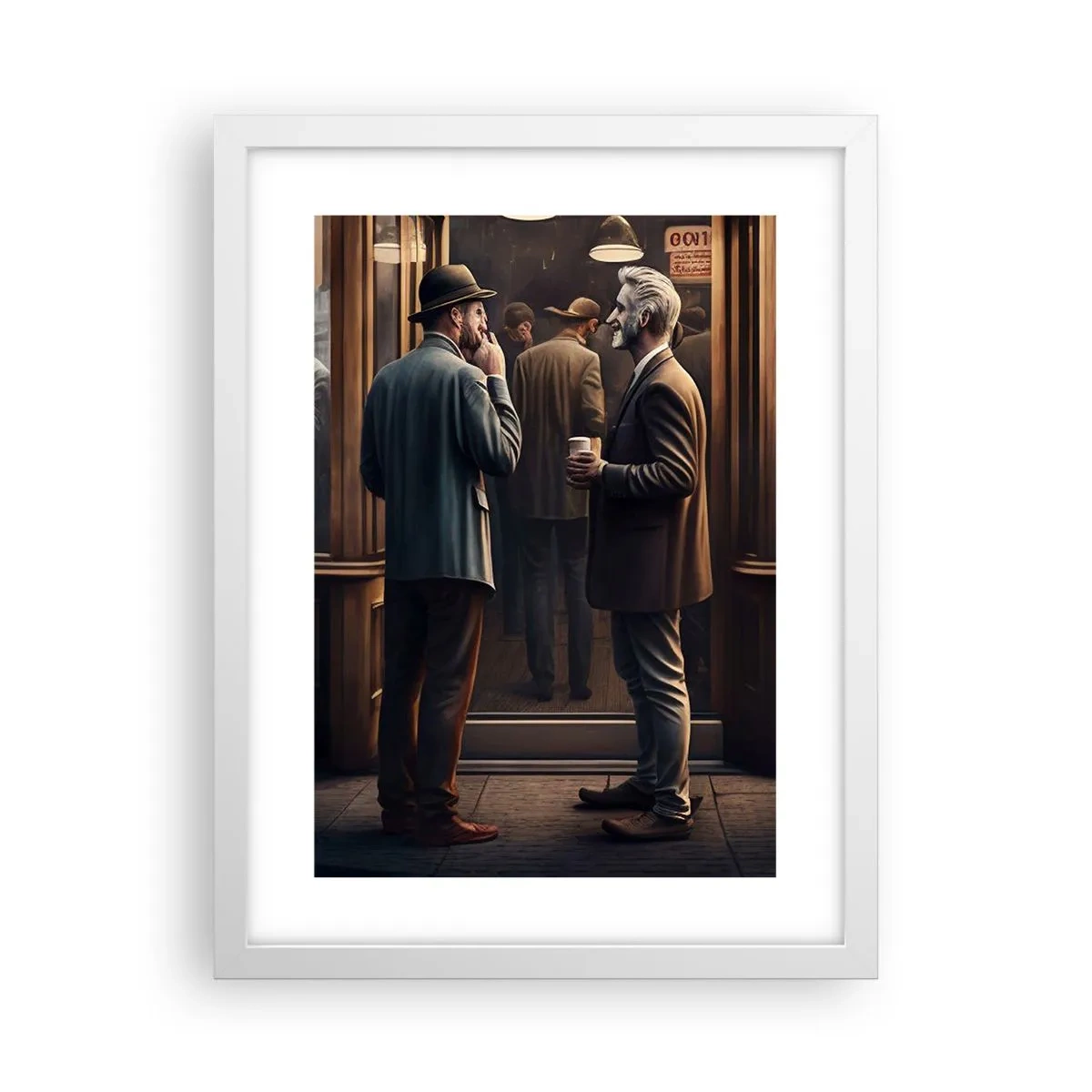 Poster in einem weißen Rahmen - Gute Zeit des Tages - 30x40 cm