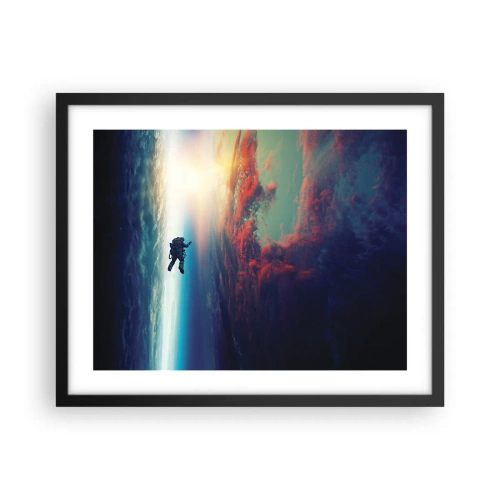 Poster in einem schwarzem Rahmen - Sich dem Universum stellen - 50x40 cm