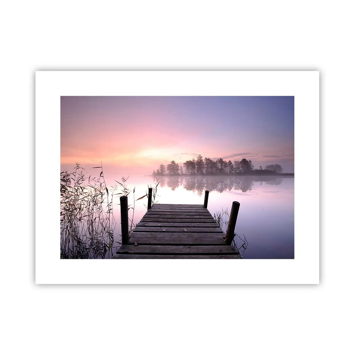 Poster - Aus dem lila Nebel ... - 40x30 cm