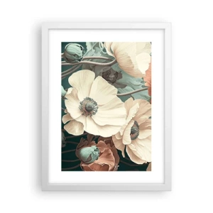 Poster in einem weißen Rahmen - Flüstern von Mohnblumen - 30x40 cm