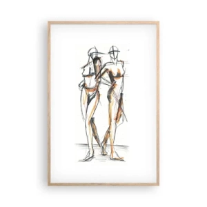 Poster in einem Rahmen aus heller Eiche - Studie der Gnade - 61x91 cm