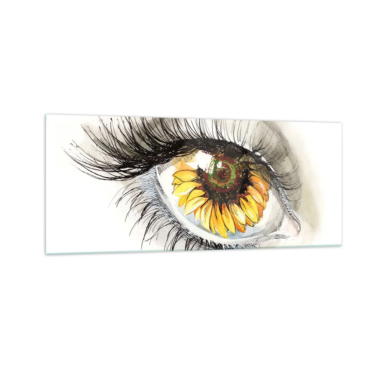 Glasbild - Bild auf glas - Ein Look so heiß wie der Sommer - 100x40 cm