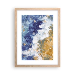 Poster in einem Rahmen aus heller Eiche - Tanz der Naturelemente - 30x40 cm