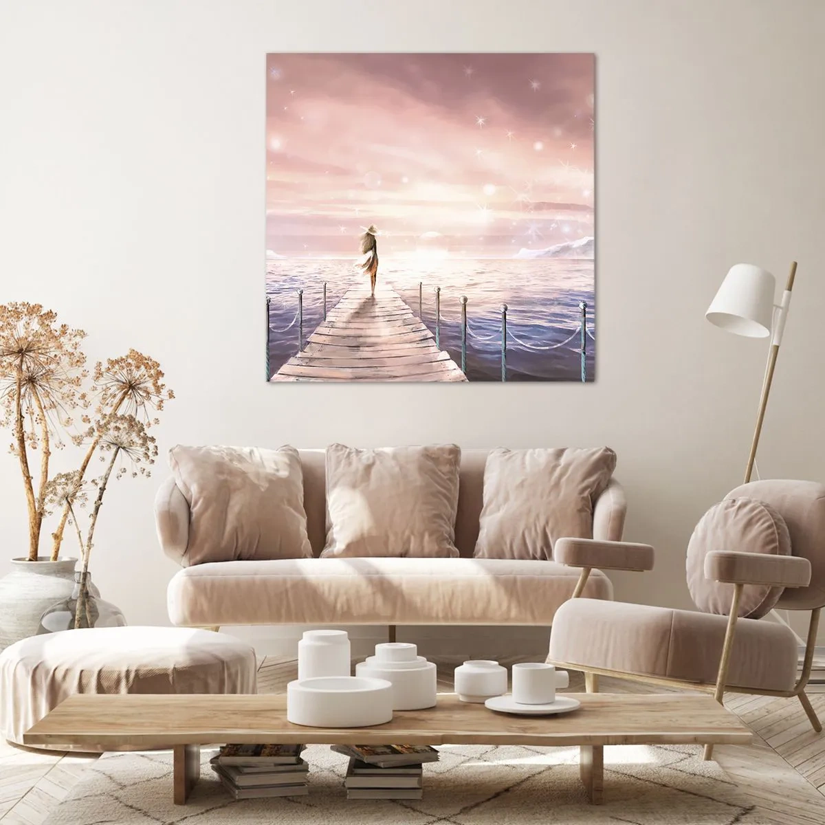 Bild auf Leinwand - Leinwandbild - Im Licht eines Traums - 70x70 cm