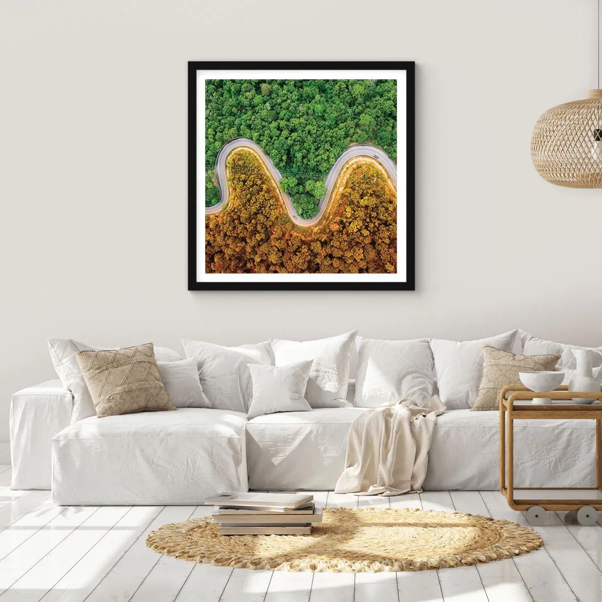 Poster in einem schwarzem Rahmen - Grenzen und Durchbrüche - 40x40 cm