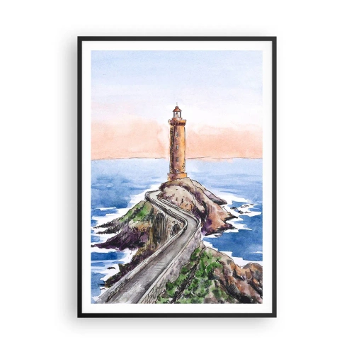 Poster in einem schwarzem Rahmen - Dem Meer zugewandt - 70x100 cm