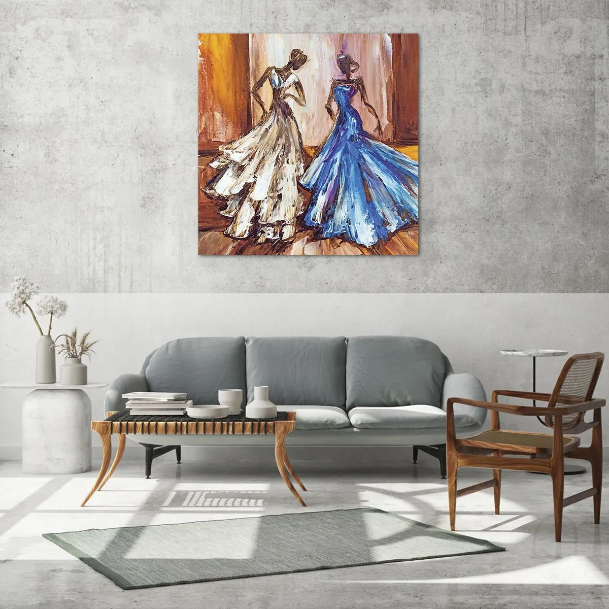 Glasbild - Bild auf glas - Ein dankbares Duo - 40x40 cm