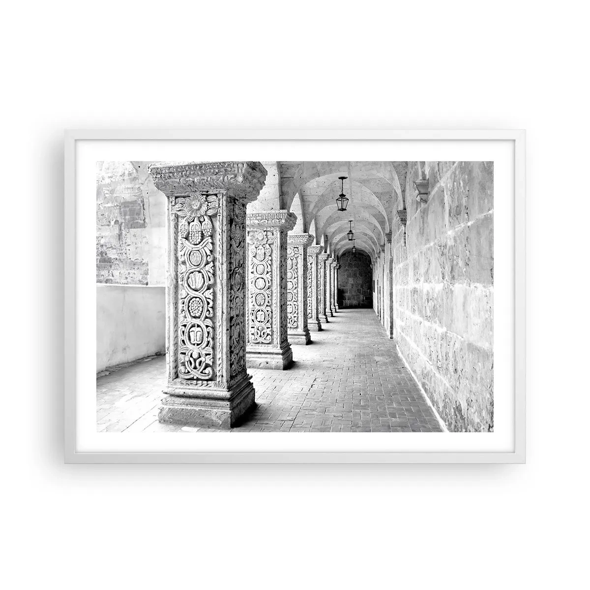 Poster in einem weißen Rahmen - Und wo geht’s hin...? - 70x50 cm