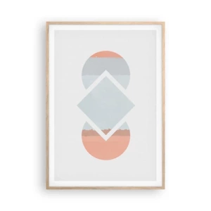 Poster in einem Rahmen aus heller Eiche - Die Situation ist klar - 70x100 cm