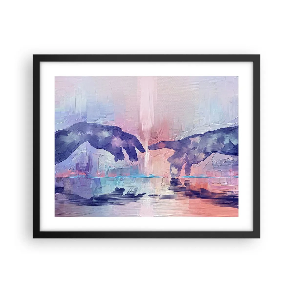 Poster in einem schwarzem Rahmen - Göttlicher Funke des Lebens - 50x40 cm