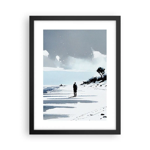 Poster in einem schwarzem Rahmen - Allein sein - 30x40 cm