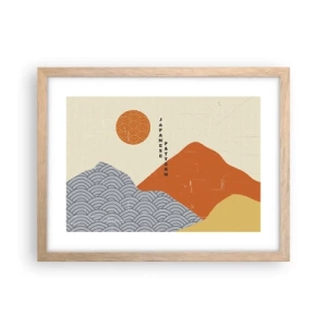 Poster in einem Rahmen aus heller Eiche - Im japanischen Geist - 40x30 cm
