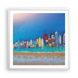 Poster in einem weißen Rahmen - Aus der Vogelperspektive - 60x60 cm