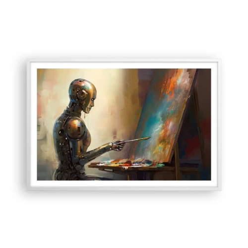 Poster in einem weißen Rahmen - Die Kunst der Zukunft - 91x61 cm