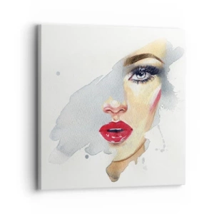 Bild auf Leinwand - Leinwandbild - Abspiegeln in einem Wassertropfen - 30x30 cm