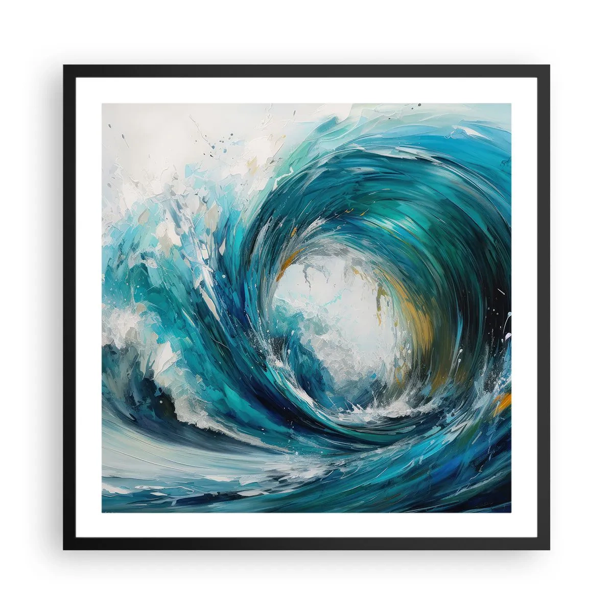 Poster in einem schwarzem Rahmen - Meeresportal - 60x60 cm