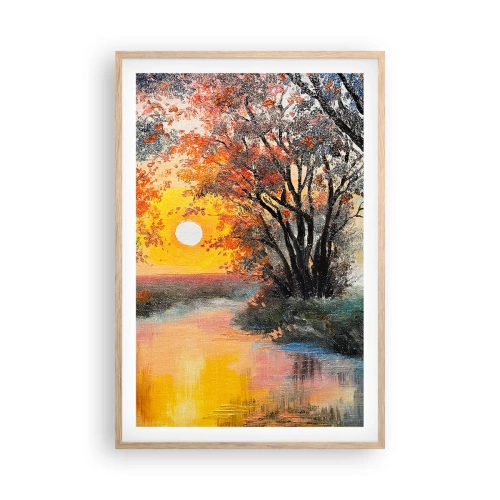 Poster in einem Rahmen aus heller Eiche - Herbststimmung - 61x91 cm
