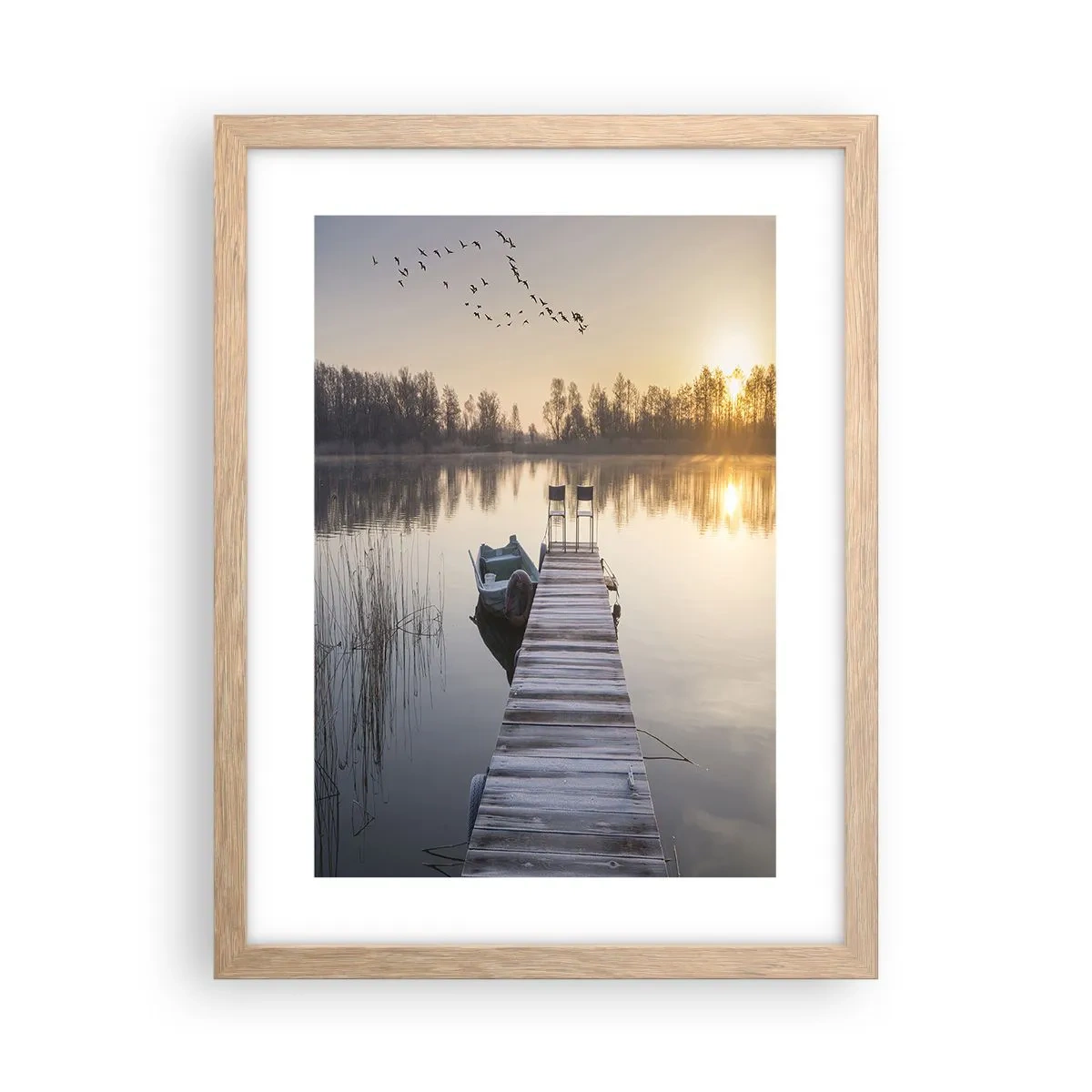 Poster in einem Rahmen aus heller Eiche - Ich komme nach einiger Zeit zurück - 30x40 cm