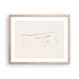 Poster in einem Rahmen aus heller Eiche - Die Form des Verlangens - 50x40 cm