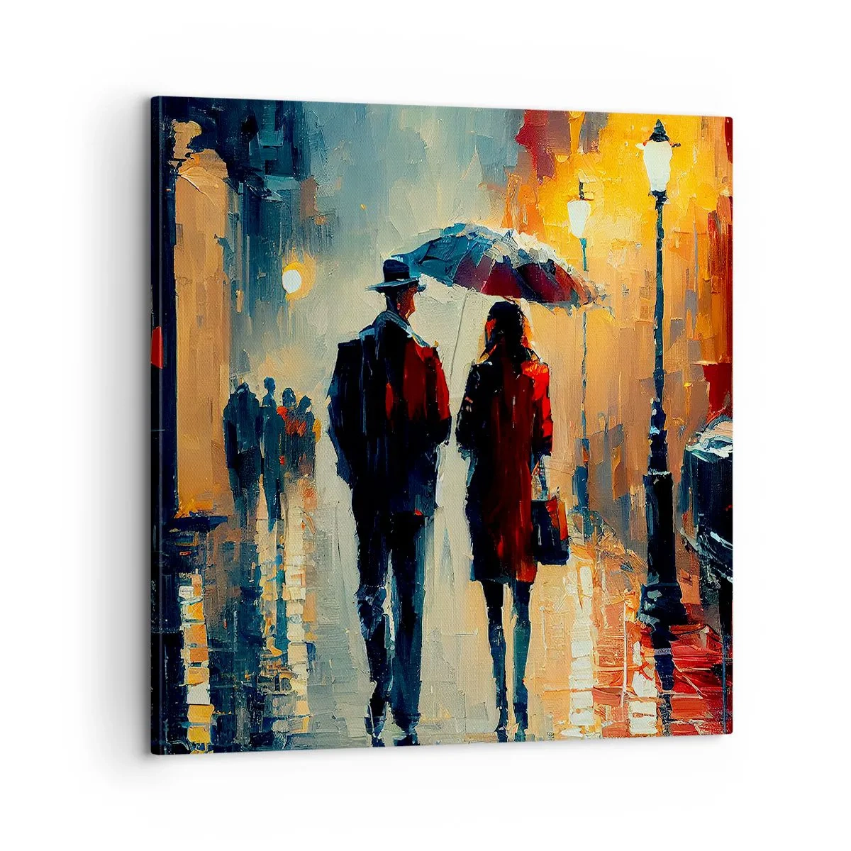 Bild auf Leinwand - Leinwandbild - Urbane Liebesgeschichte - 60x60 cm
