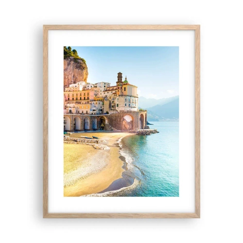 Poster in einem Rahmen aus heller Eiche - Die Stadt ist unglaublich - 40x50 cm