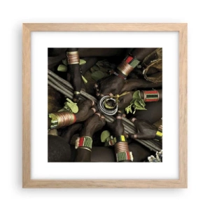 Poster in einem Rahmen aus heller Eiche - Wir sind zusammen - 30x30 cm