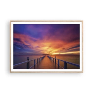 Poster in einem Rahmen aus heller Eiche - Ohne Ende - 100x70 cm