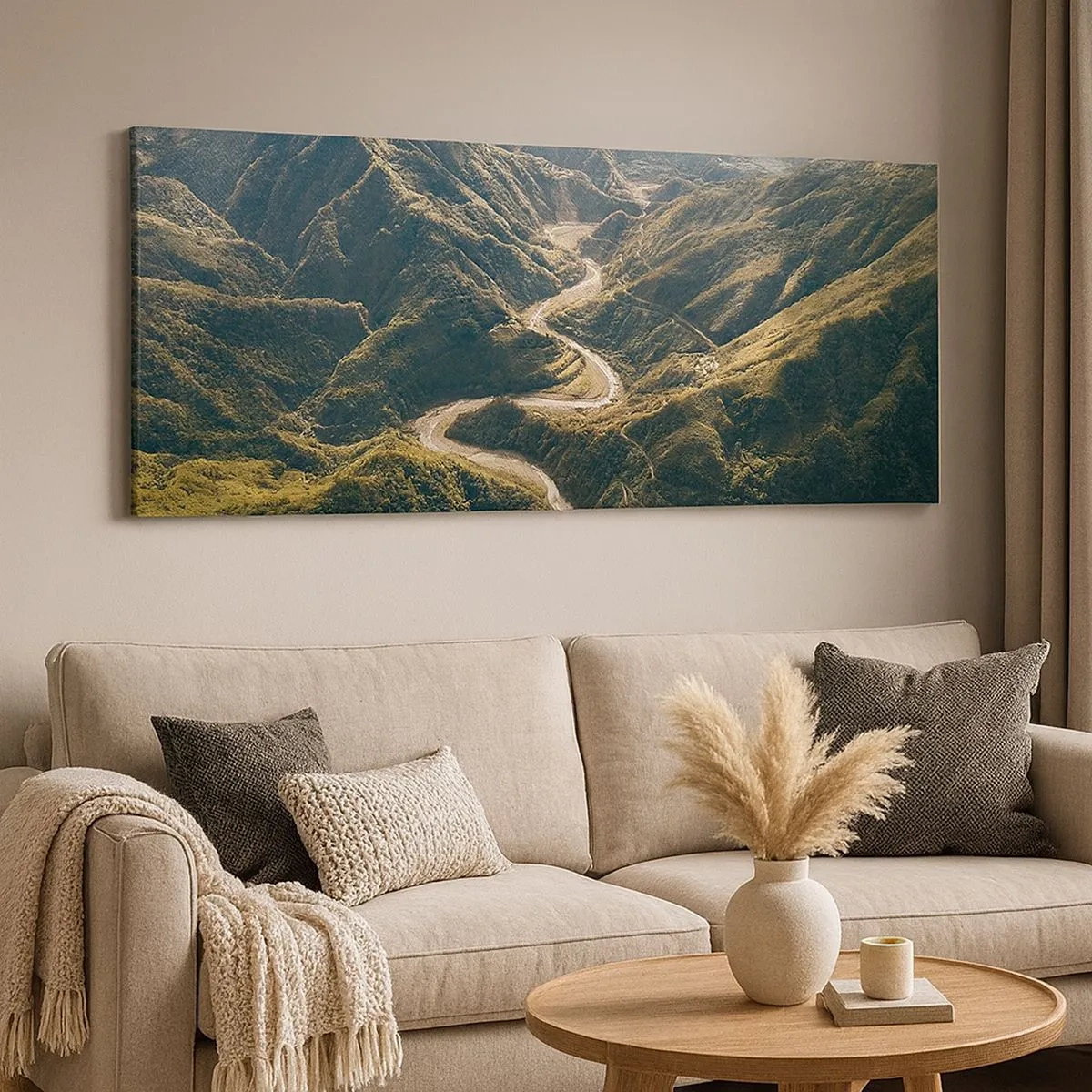 Bild auf Leinwand - Leinwandbild - Direkt aus dem Herzen der Berge - 100x40 cm