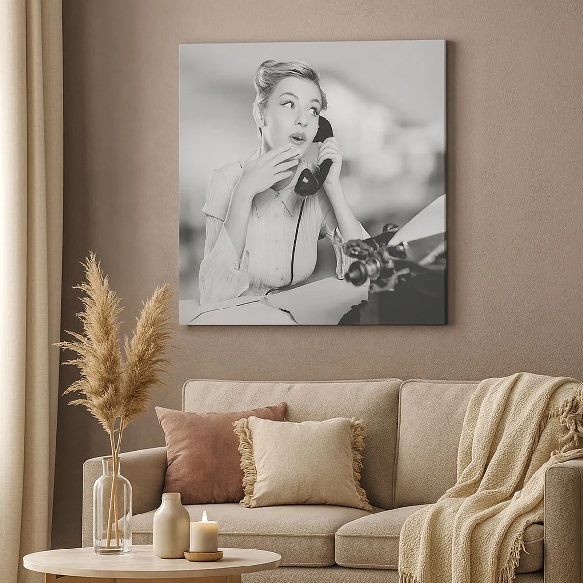 Bild auf Leinwand - Leinwandbild - Hallo, wir sind in den 1950er Jahren. - 30x30 cm