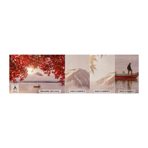 Fototapeten Muster Premium Sand - Im japanischen Klima - Landschaft, See, Japan - 100x30 cm