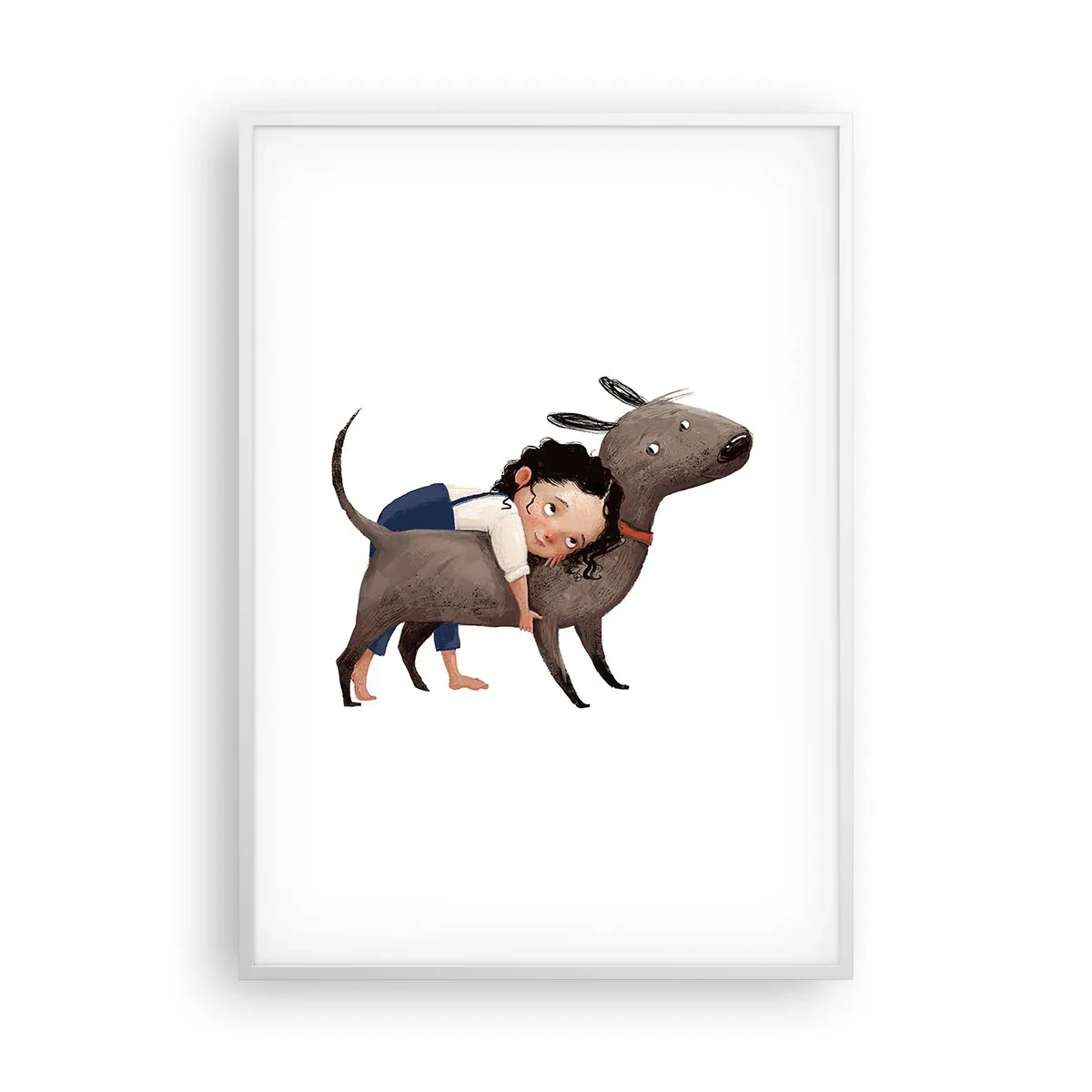 Poster in einem weißen Rahmen - Beste Freunde - 70x100 cm