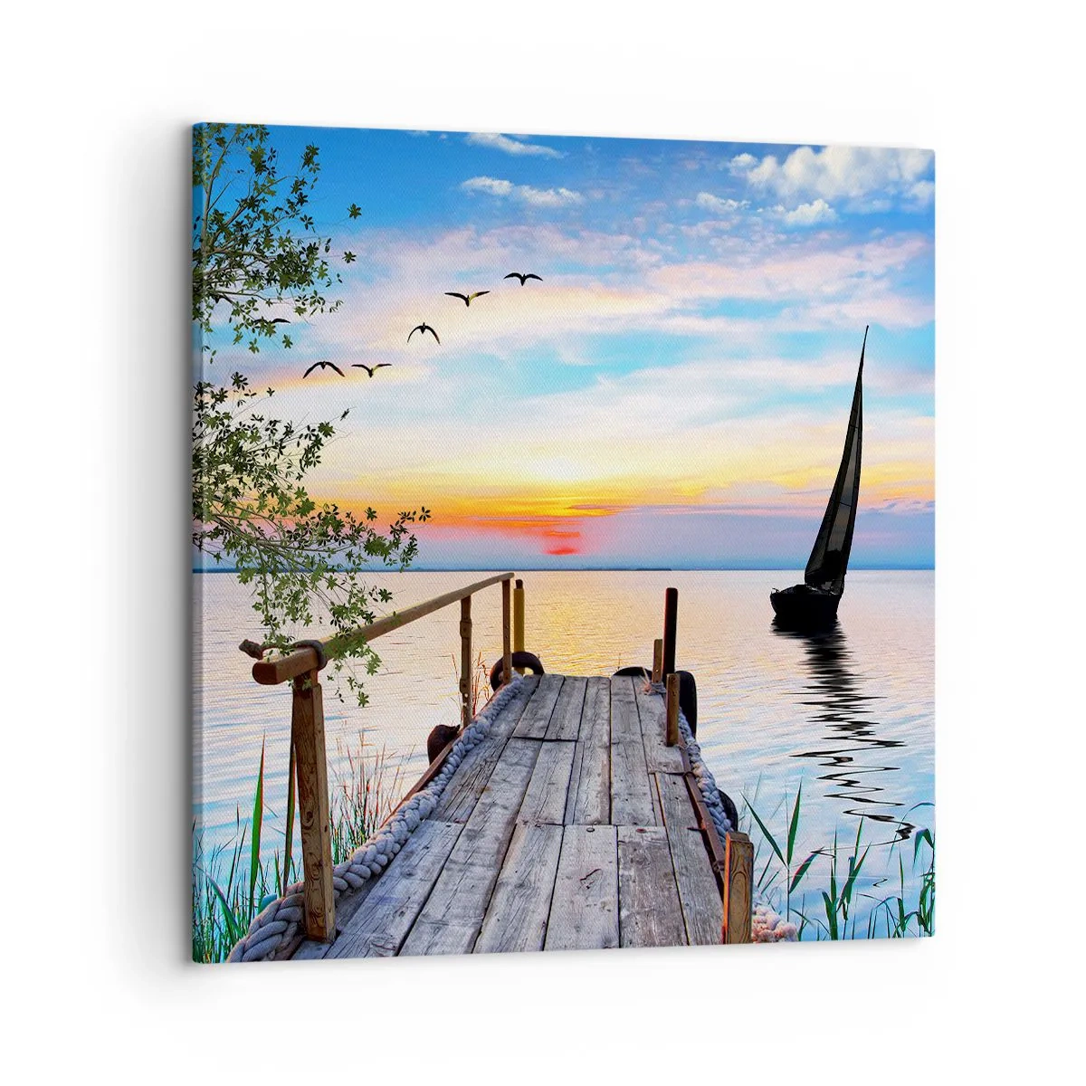 Bild auf Leinwand - Leinwandbild - Guten Abend - 60x60 cm