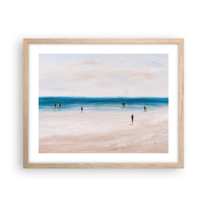 Poster in einem Rahmen aus heller Eiche - Natürliches Bedürfnis - 50x40 cm