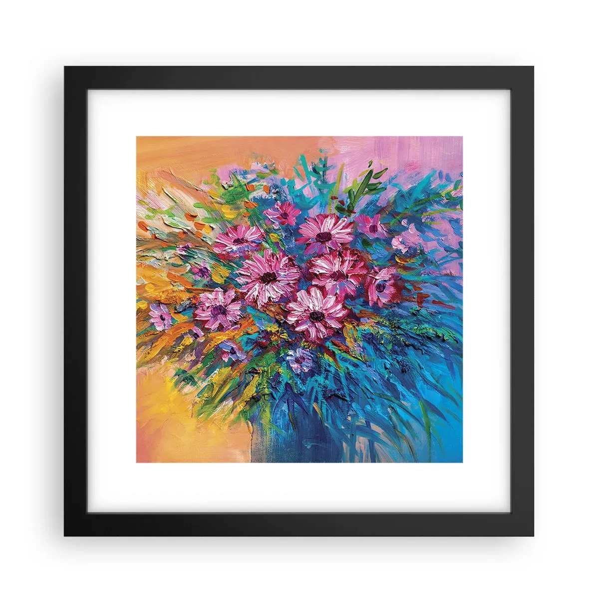 Poster in einem schwarzem Rahmen - Lebensenergie - 30x30 cm