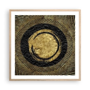 Poster in einem Rahmen aus heller Eiche - Glamour-Komposition - 60x60 cm