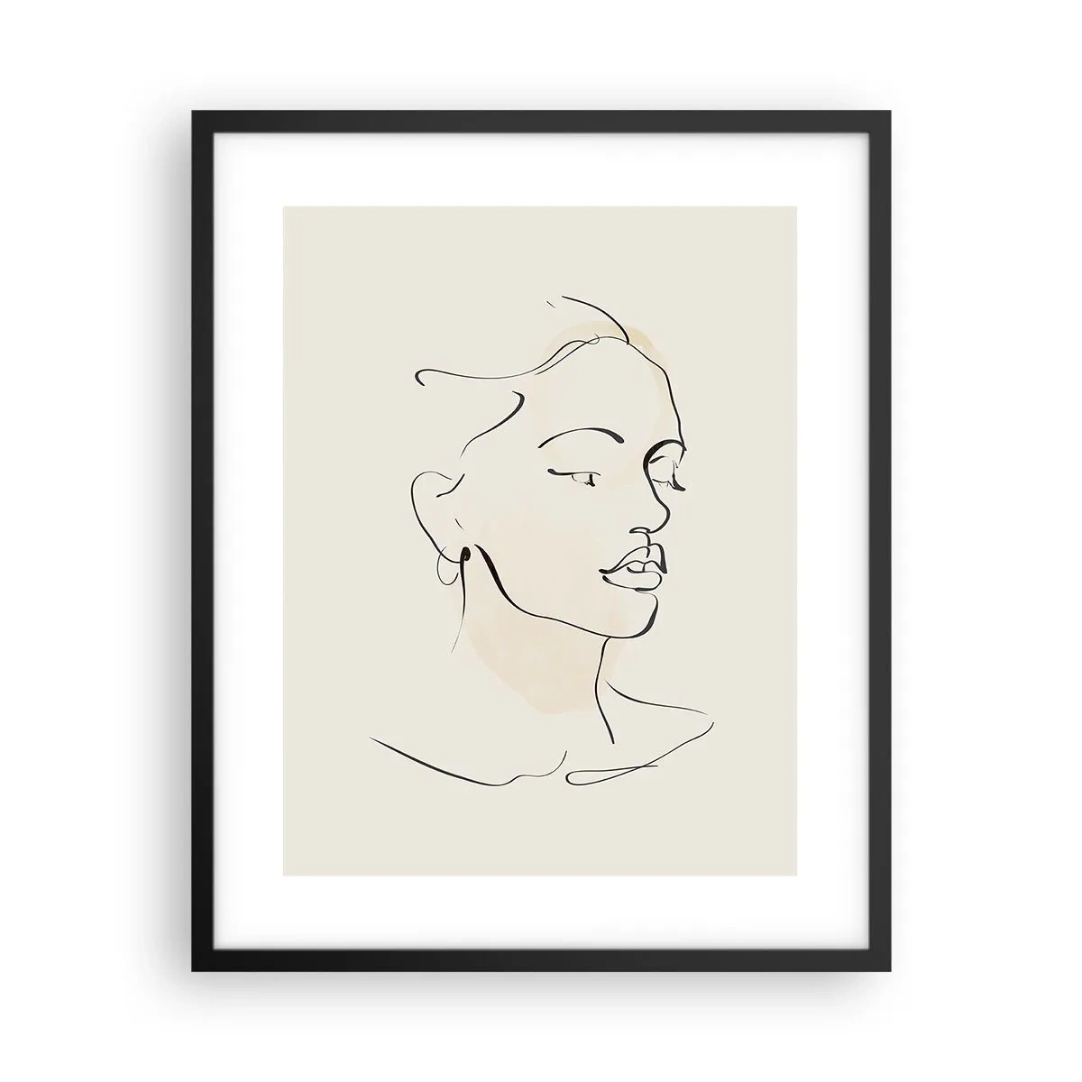 Poster in einem schwarzem Rahmen - Eine bestimmte Linie - 40x50 cm