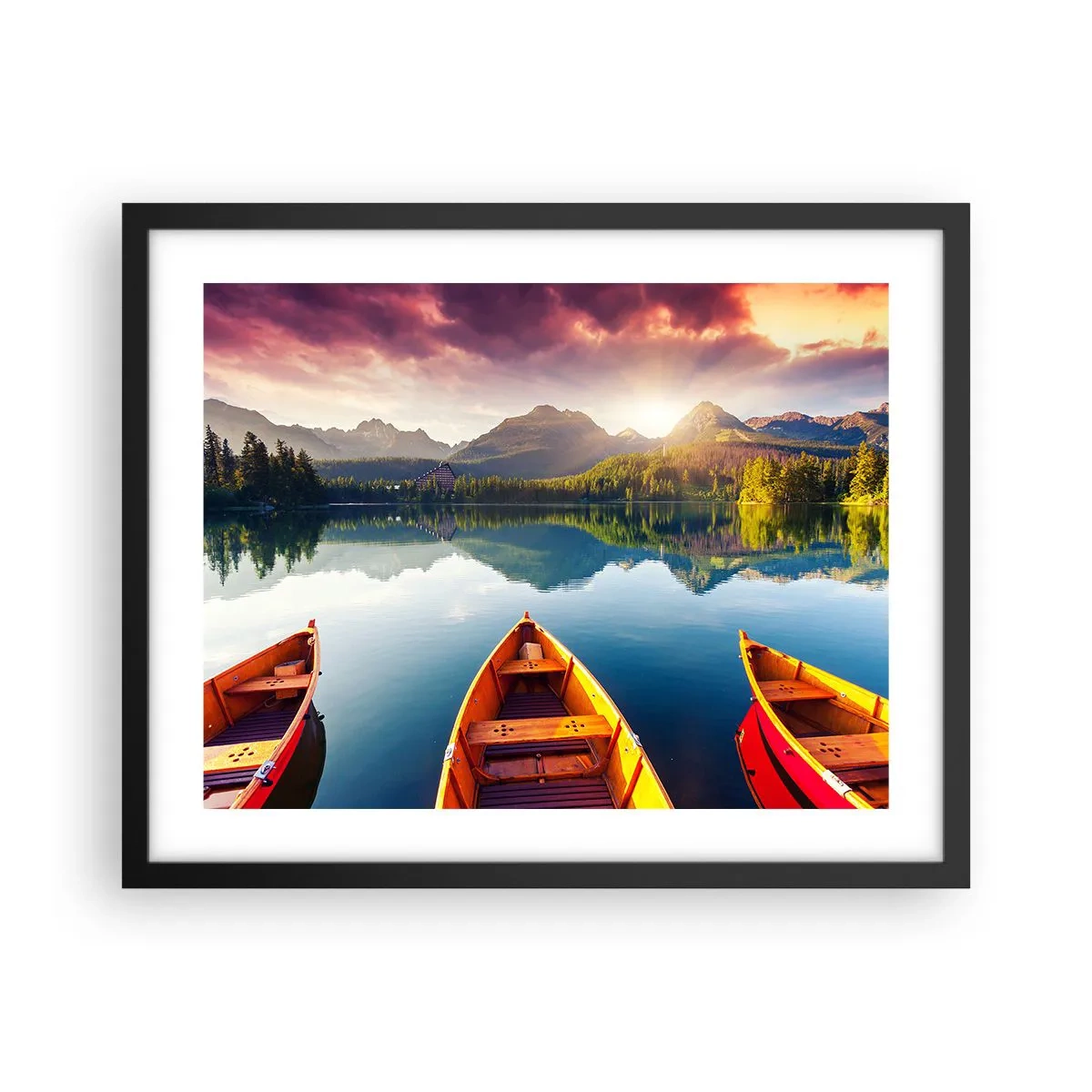 Poster in einem schwarzem Rahmen - Nichts gegen die Natur - 50x40 cm