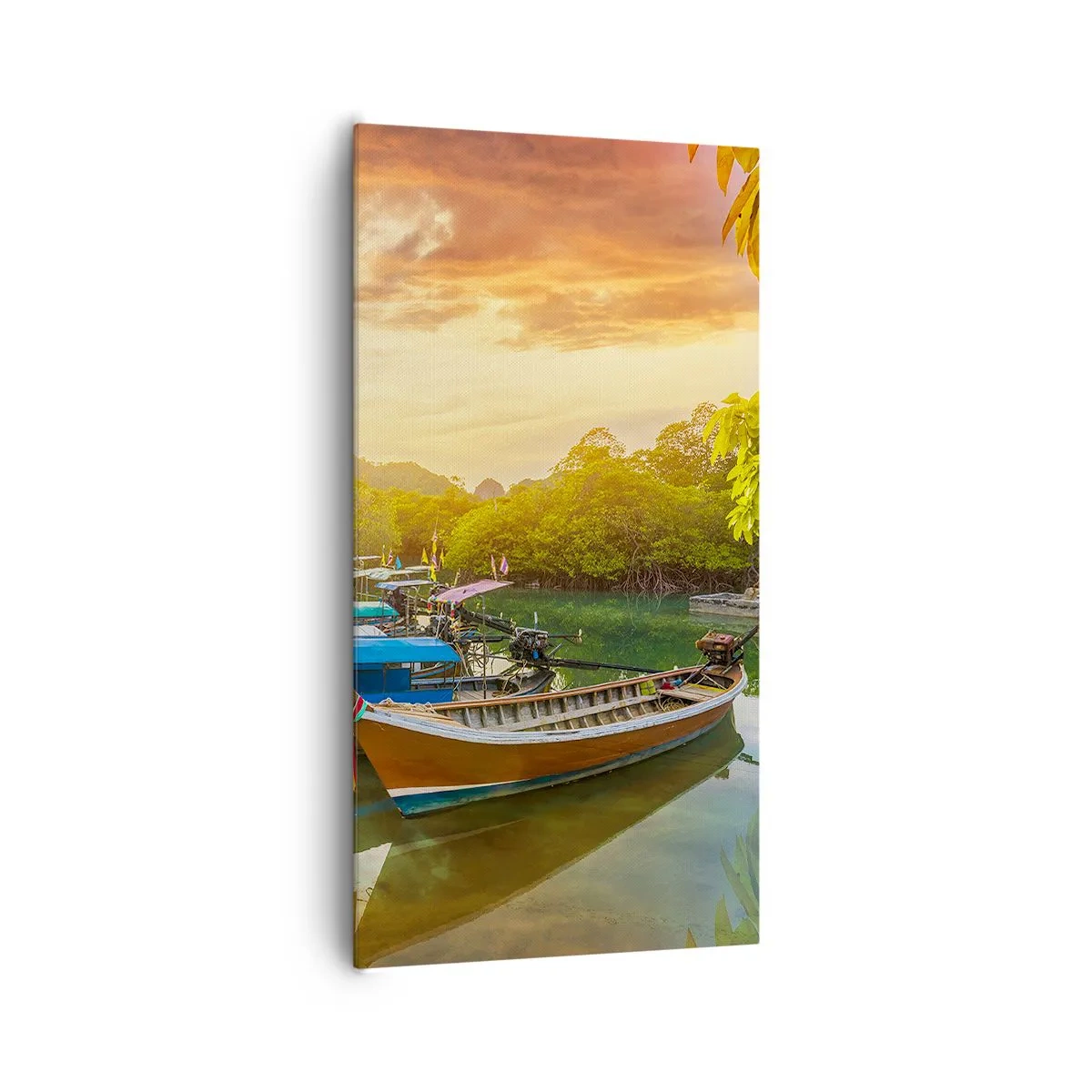 Bild auf Leinwand - Leinwandbild - Vor einem anstrengenden Tag - 65x120 cm