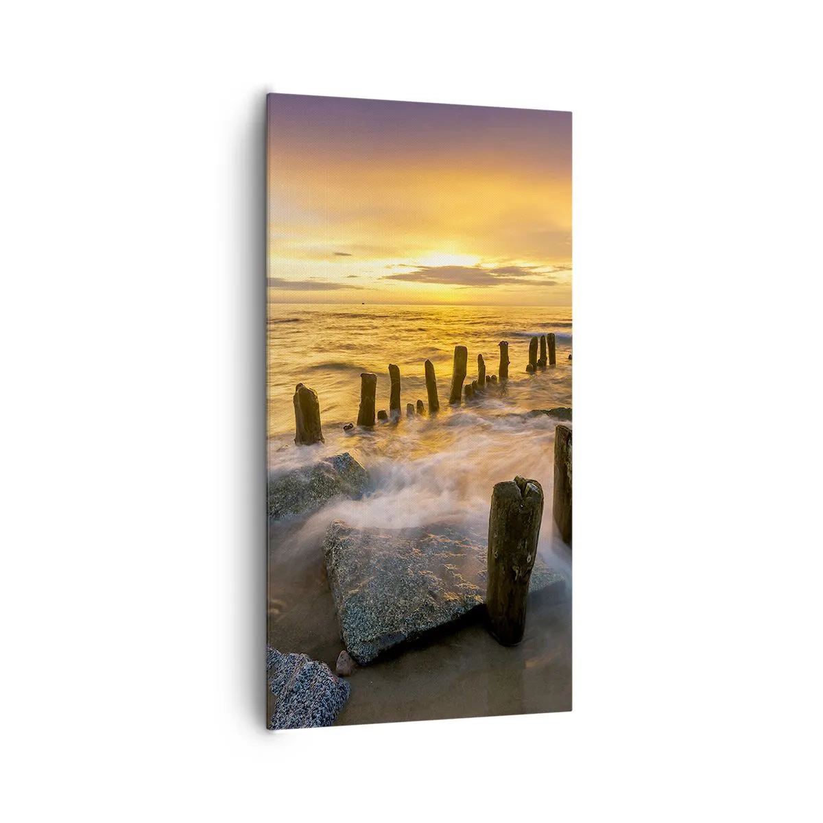 Bild auf Leinwand - Leinwandbild - Die raue Schönheit der Ostsee - 65x120 cm