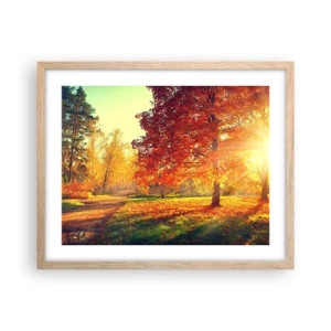 Poster in einem Rahmen aus heller Eiche - Unhöflich ist schön - 50x40 cm
