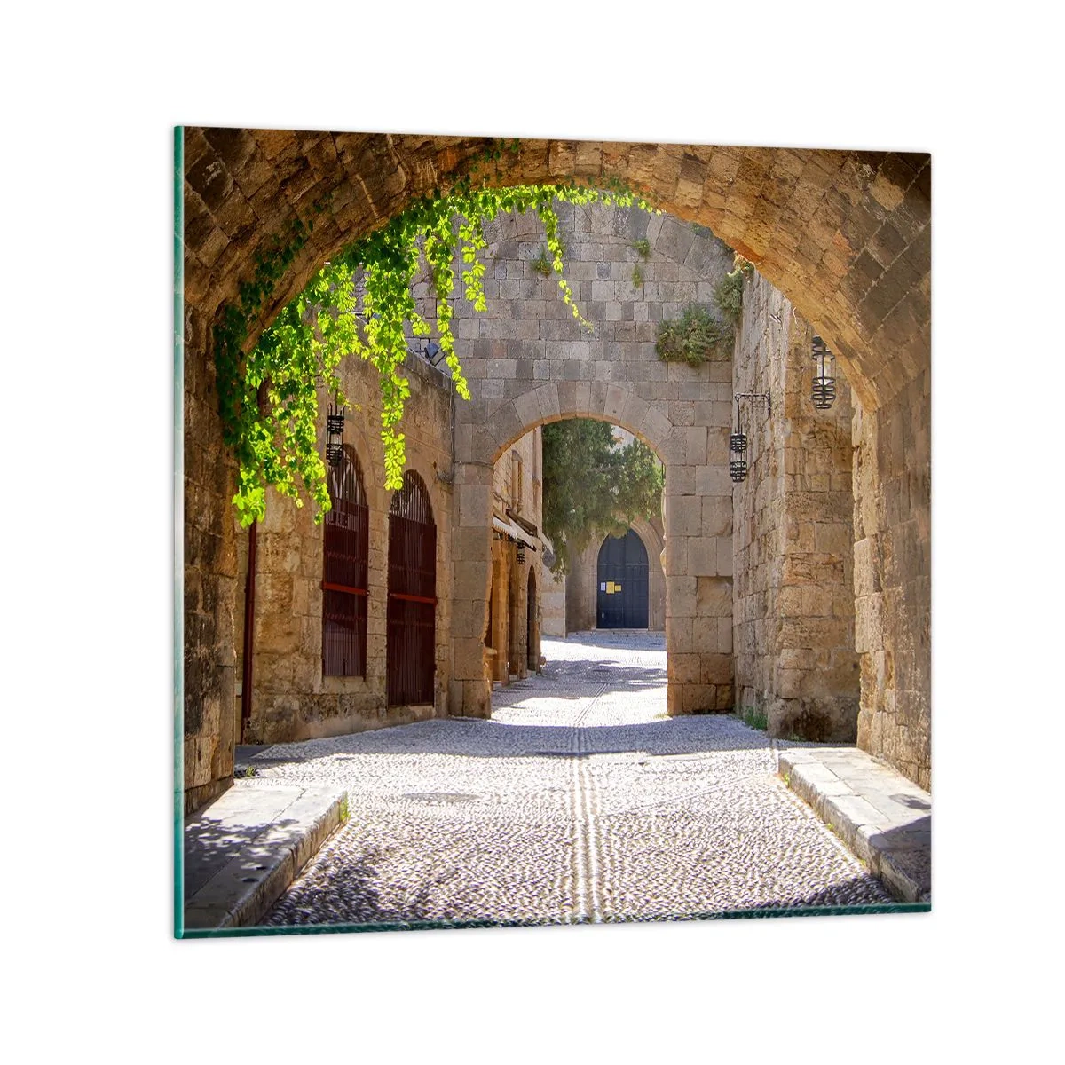 Glasbild - Bild auf glas - Die Prozession wird bald erscheinen - 40x40 cm