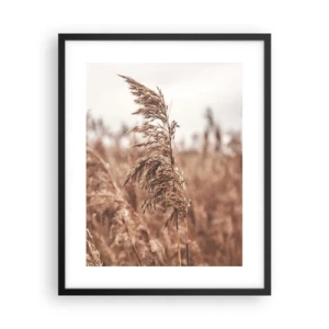 Poster in einem schwarzem Rahmen - Auf den Feldern ist es schon Herbst - 40x50 cm