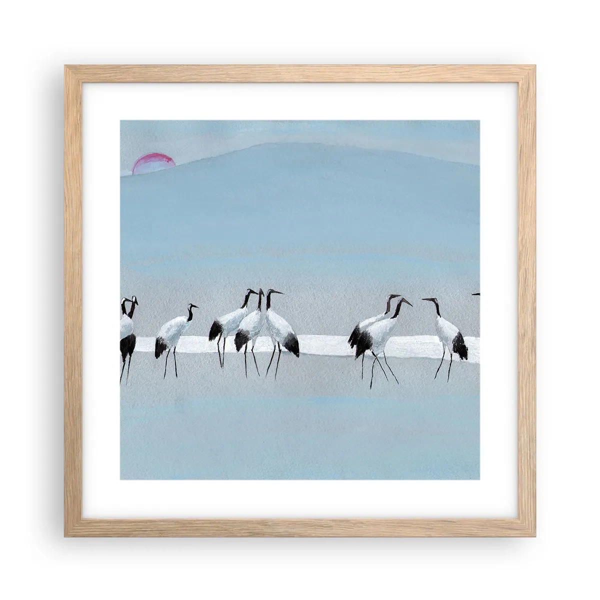 Poster in einem Rahmen aus heller Eiche - Nach einem heißen Tag - 40x40 cm