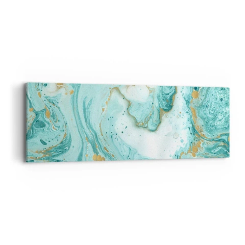 Bild auf Leinwand - Leinwandbild - Unter der großen Welle der Edo-Ära - 90x30 cm