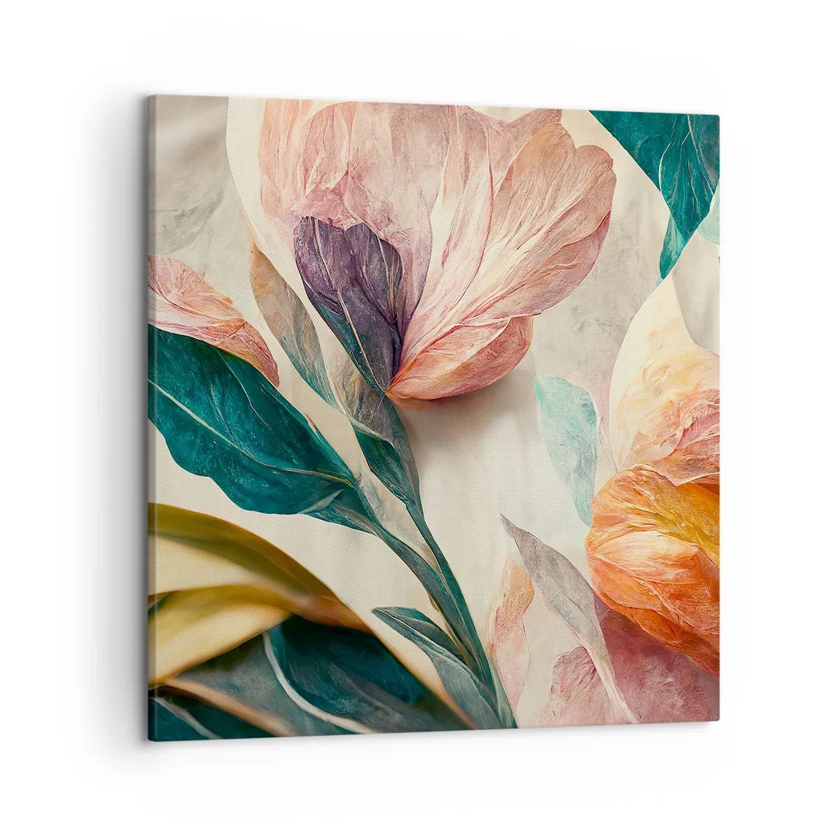 Bild auf Leinwand - Leinwandbild - Blumen der südlichen Inseln - 50x50 cm