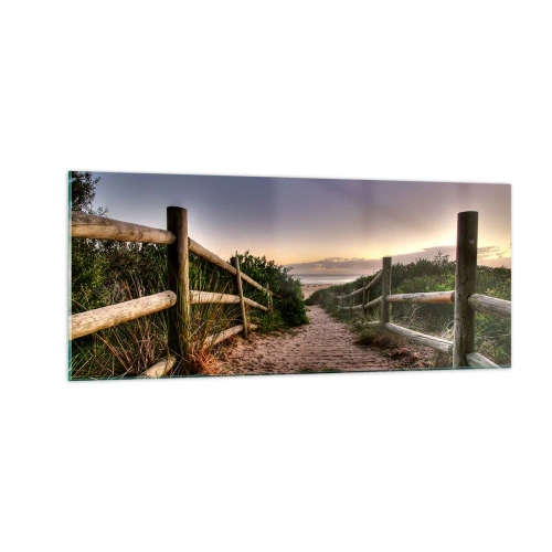 Glasbild - Bild auf glas - Das Ziel ist bereits sichtbar - 100x40 cm